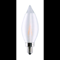 Satco 4-Watt CA11 LED Lamp - Satin Spun Clear Candelabra Base 2700K 120V S11302